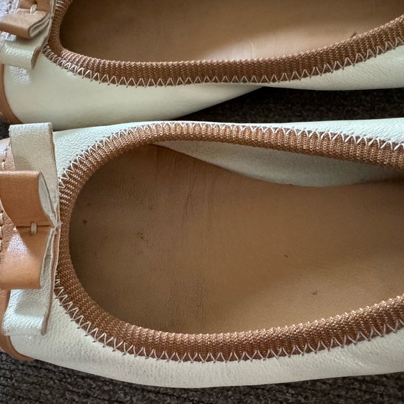 Frau Leather Ballerina Bow Flats Slip On Shoes EUR 39 US 8 Made in Italy Comfort - Picture 5 of 10